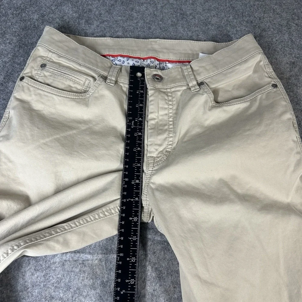 Hiltl Cotton Blend 5 Pocket Jean Cut Pants Size 32x34 US Seth In Solid Beige